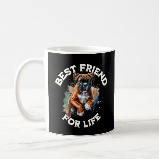 Mug Boxer Dog Meilleur Ami Pour La Vie (Gauche)