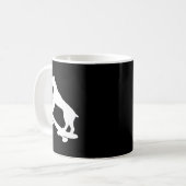 Mug Boxer drôle de skateboard skateur (Devant gauche)