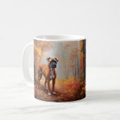 Mug Boxer en automne Feuilles automne Inspire (Devant gauche)