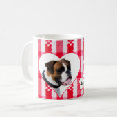 Mug Boxer en forme de coeur personnalisé Chien Coupe d (Devant gauche)