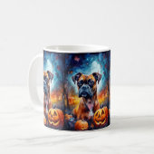 Mug Boxer Halloween avec la peur Citrouille (Devant gauche)