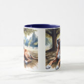 Mug Boxer Naturel Chien à l'aquarelle  (Centre)