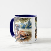Mug Boxer Naturel Chien à l'aquarelle  (Devant gauche)
