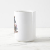 Mug Boxer parmi les fleurs en aquarelle (Centre)