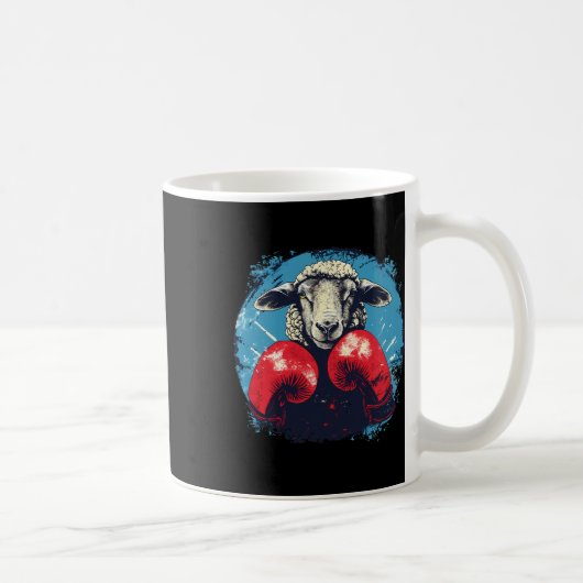 Mug Boxer Sheep With Boxing Gloves Kickboxing Funny Bo (Droite)