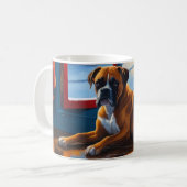 Mug Boxer with Christmas Lights Holiday (Devant gauche)
