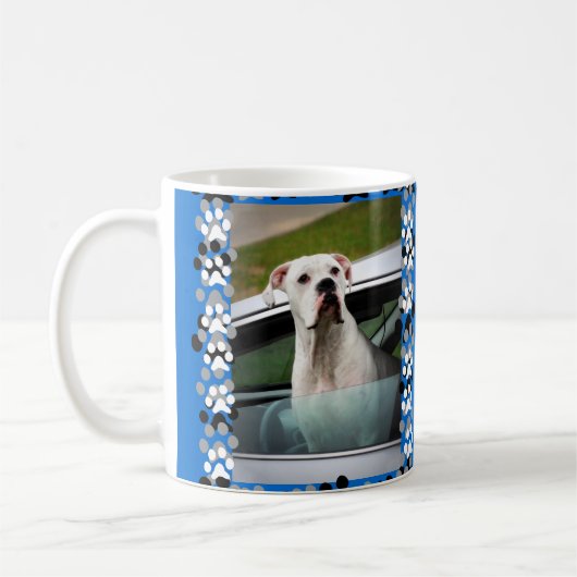 Mug Boxeur blanc dans une voiture (Gauche)
