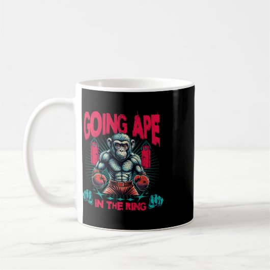 Mug Boxeur devenant singe dans le ring Boxeur singe (Gauche)