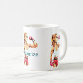 Mug Boxeuse féminine en forme Thunder_Cove (Devant droit)