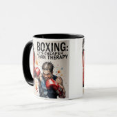 Mug “Boxing – It’s Cheaper Than Therapy Mug” (Devant gauche)