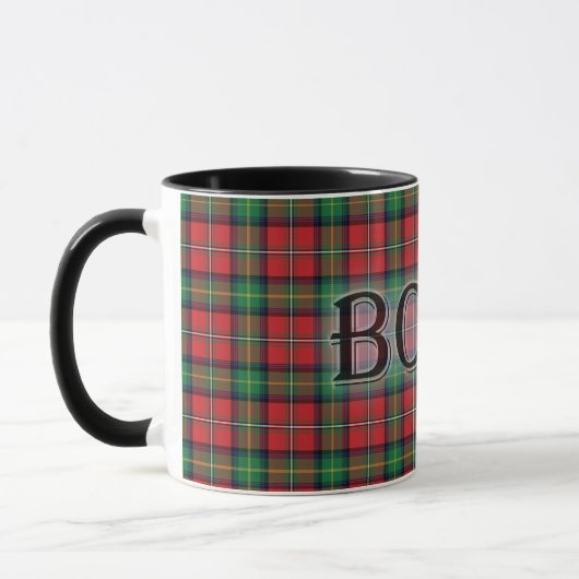Mug Boyd Tartan avec le nom de famille (Gauche)