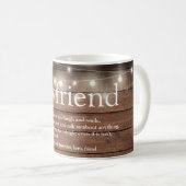 Mug Boyfriend Définition Chaîne Lumières Bois rustique (Devant droit)