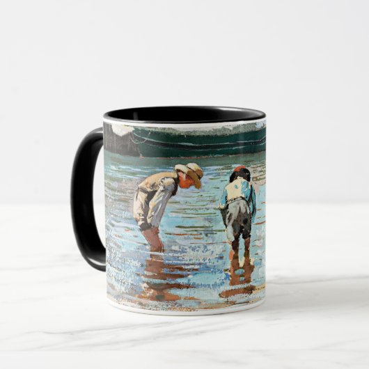 Mug Boys Wading, célèbre oeuvre de Winslow Homer, (Devant gauche)
