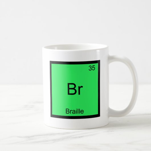 Mug Br - Braille Funny Chimie Élément Symbole Tee (Droite)