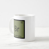 Mug Br - symbole végétal de chimie de Rabe de brocoli (Devant gauche)