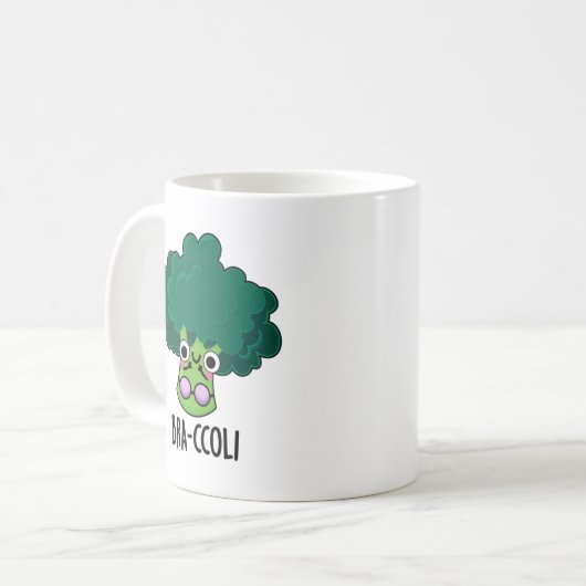 Mug Bra-ccoli drôle Veggie Brocoli Bra Pun (Devant gauche)