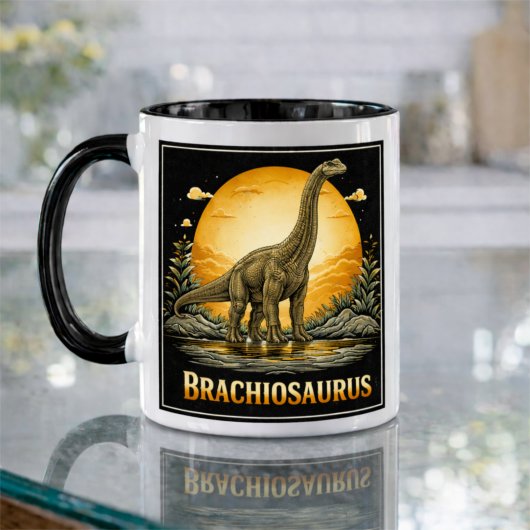 Mug Brachiosaure Dinosaure Préhistorique Lune