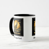 Mug Brachiosaure Dinosaure Préhistorique Lune (Devant gauche)