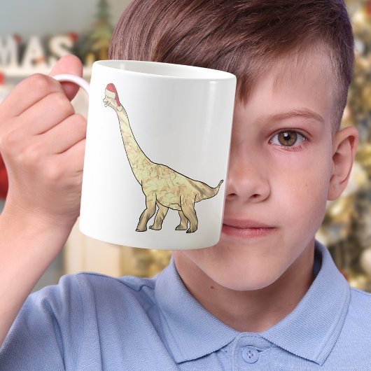 Mug Brachiosaurus de Noël Festif Dinosaur Elf