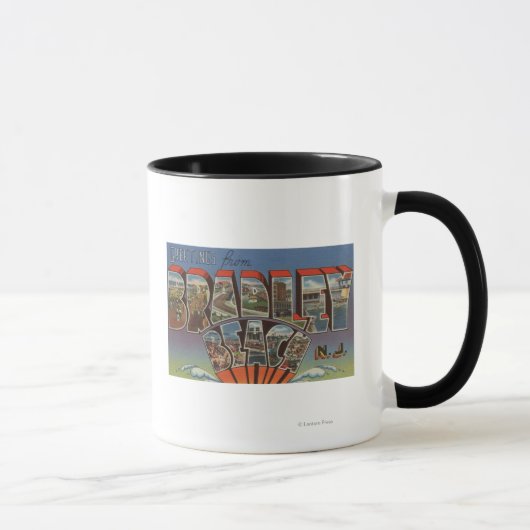 Mug Bradley Beach, New Jersey - Scènes à grandes lettr (Droite)