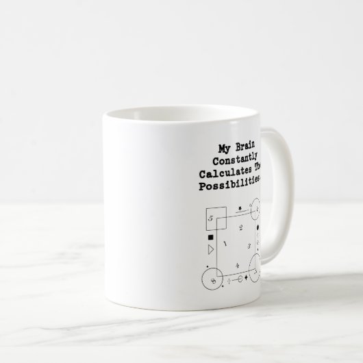 Mug Brain Calculates Possibilities | Math Thinker (Devant droit)