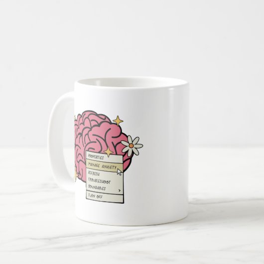 Mug Brain properties mange anxiety  (Devant gauche)