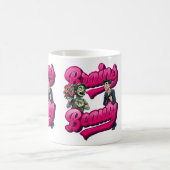 Mug Brains & Beauté - Design Humour Zombie (Centre)