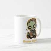 Mug Brains Optional Zombie Coffee Funny Cute Undead  (Devant droit)