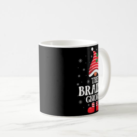 Mug Brainy Gnome Christmas Family Matching Group Funny (Devant droit)