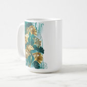 Mug Branche avec Feuilles d'or Ginko Biloba (Devant gauche)