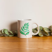 Mug Branche d'aquarelle simple - vert