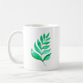Mug Branche d'aquarelle simple - vert (Gauche)