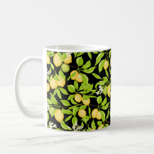 Mug Branche de citron avec citrons, fleurs et feuilles