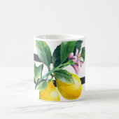 Mug Branche de citron : lisière d'aquarelle d'agrumes (Centre)