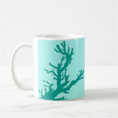 Mug Branche de corail - turquoise et aqua (Gauche)