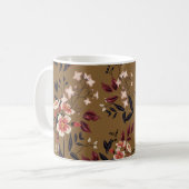Mug Branche de fleurs roses, composition abstraite. (Devant gauche)
