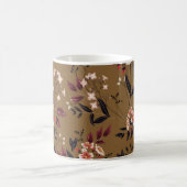 Mug Branche de fleurs roses, composition abstraite. (Centre)