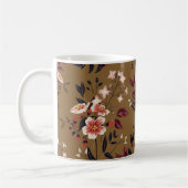 Mug Branche de fleurs roses, composition abstraite. (Gauche)