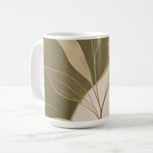 Mug Branche d'olive élégante abstraite