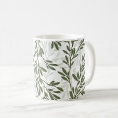 Mug Branche d'olivier vert Motif méditerranéen (Devant droit)