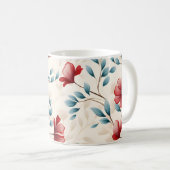 Mug Branche florale botanique élégante (Devant droit)