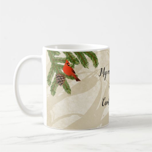 Mug Branches confort de pin et cardinal de joie (Gauche)