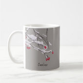 Mug Branches de baies d'hiver dans le nom de coutume (Gauche)