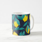 Mug Branches de citron : Bleu Décoratif sans joint (Devant droit)