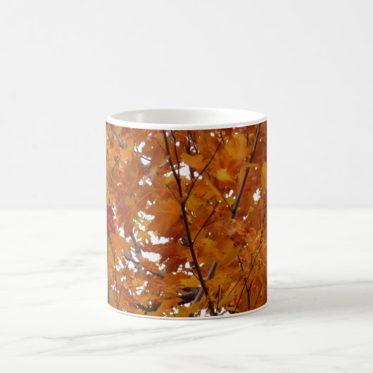 Mug Branches de Feuilles d'érable I Orange Automne (Centre)