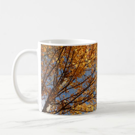 Mug Branches de feuilles d'érable II Automne orange (Gauche)