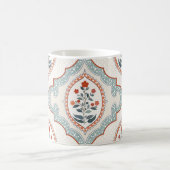 Mug Branches de fleurs vintages, textile indien. (Centre)