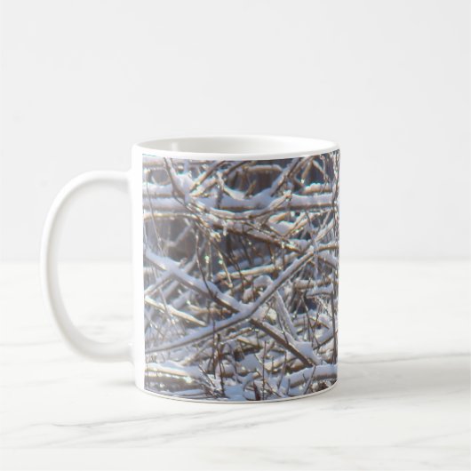 Mug Branches de glace neige en hiver (Gauche)