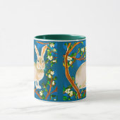 Mug Branches de lapin sauvage et de fleurs (Centre)
