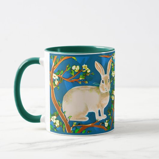 Mug Branches de lapin sauvage et de fleurs (Gauche)